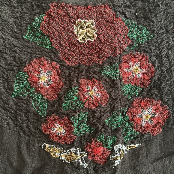 Free People Embroidered Black Strapless Jumpsuit Sz Small - Picture 2 of 9